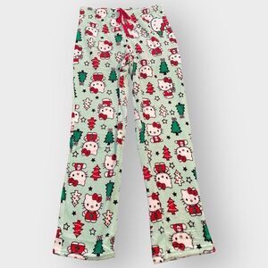 Hello Kitty “Christmas Trees” Fuzzy Soft Touch Pajama Pants Womens size Large